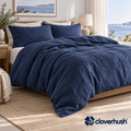 Textured Navy Duvet Cover Set