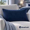 Navy Ribbed Lumbar Pillow