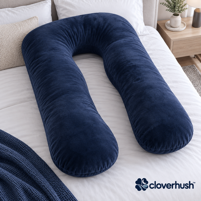 Navy U-Shaped Body Pillow