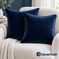 Navy Velvet Throw Pillows