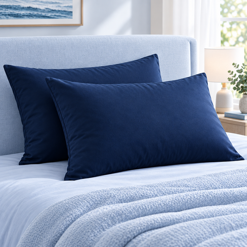 Classic Navy Bed Pillows