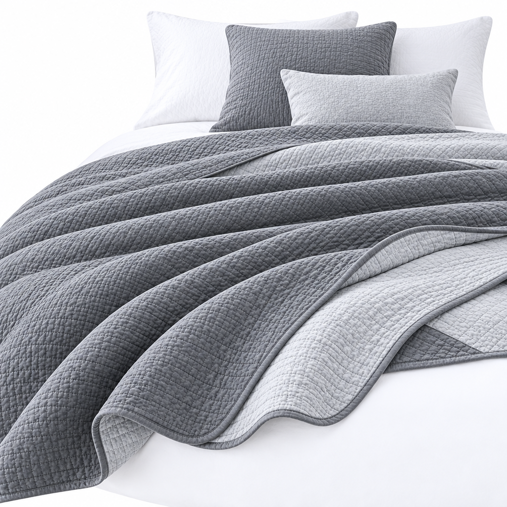 Navy & Blue Reversible Coverlet