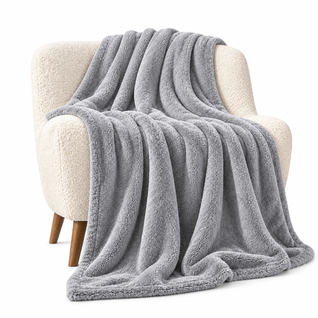 Midnight Navy Plush Throw