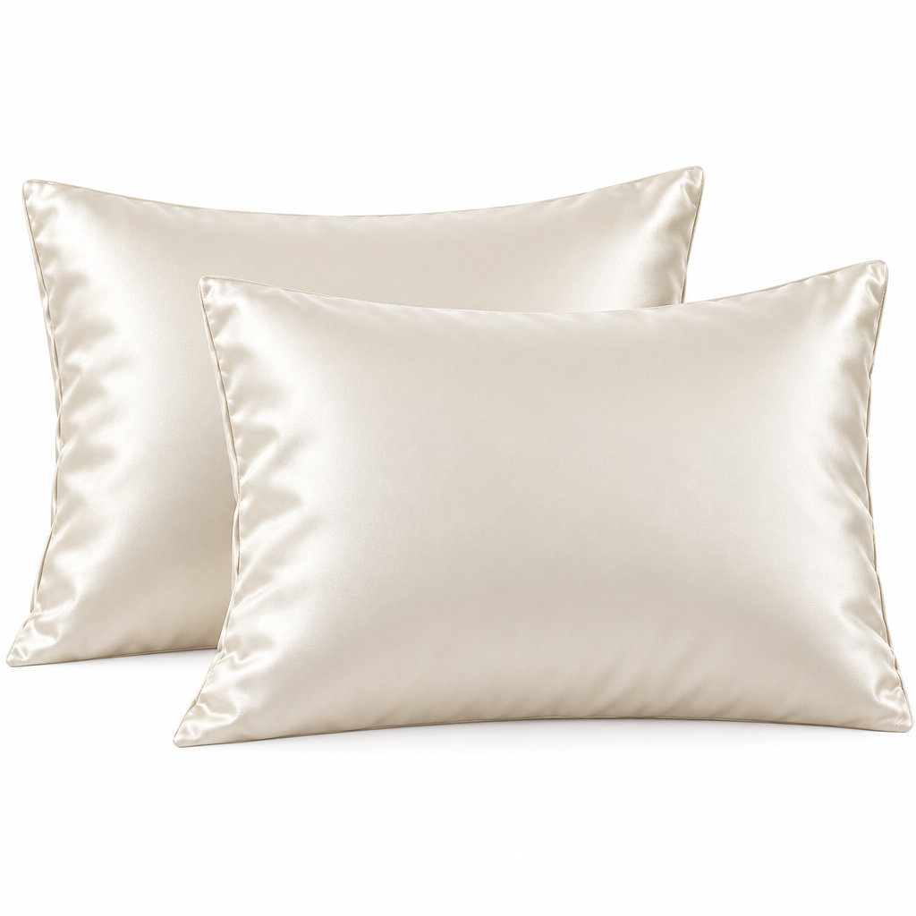 Midnight Navy Satin Pillowcases