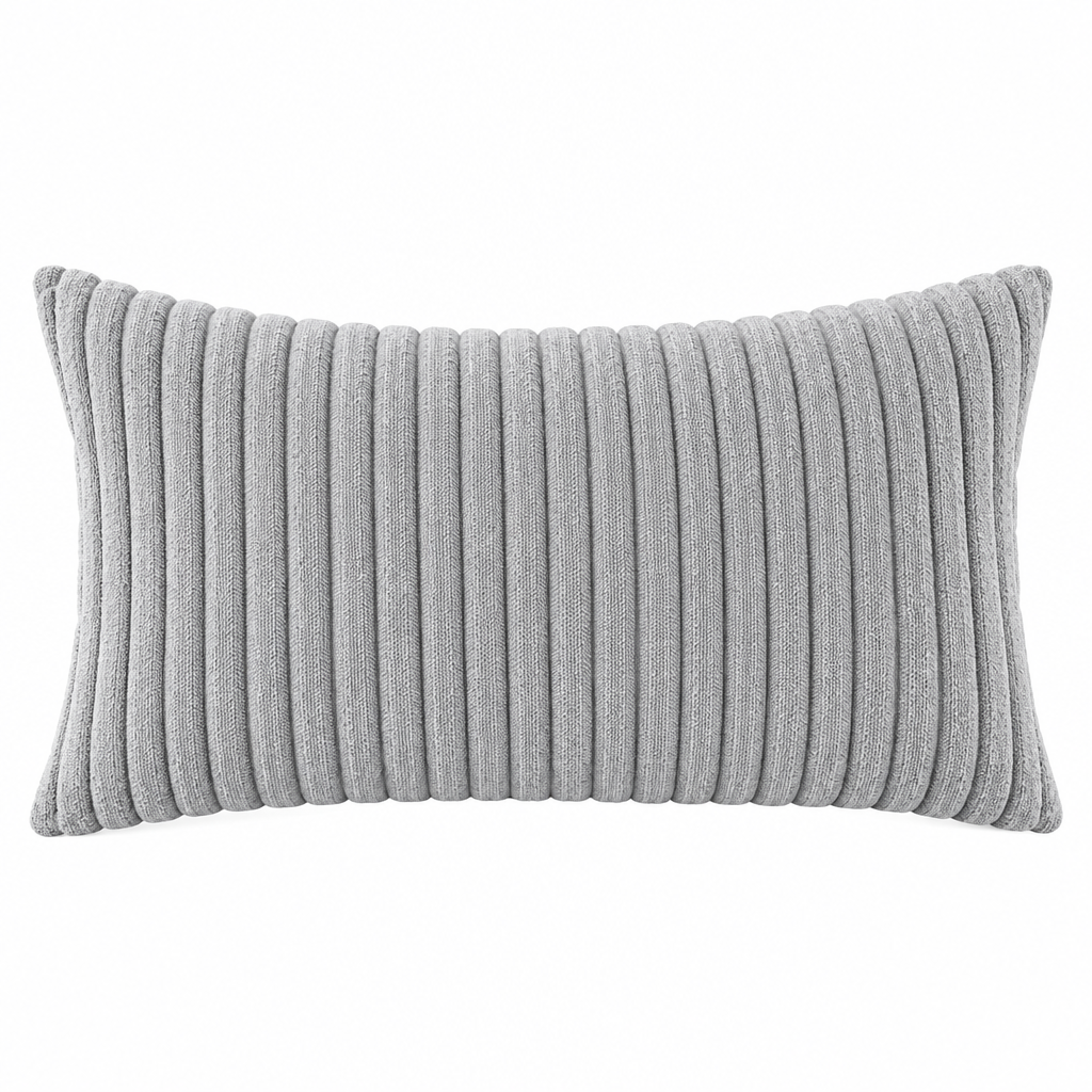Navy Ribbed Lumbar Pillow