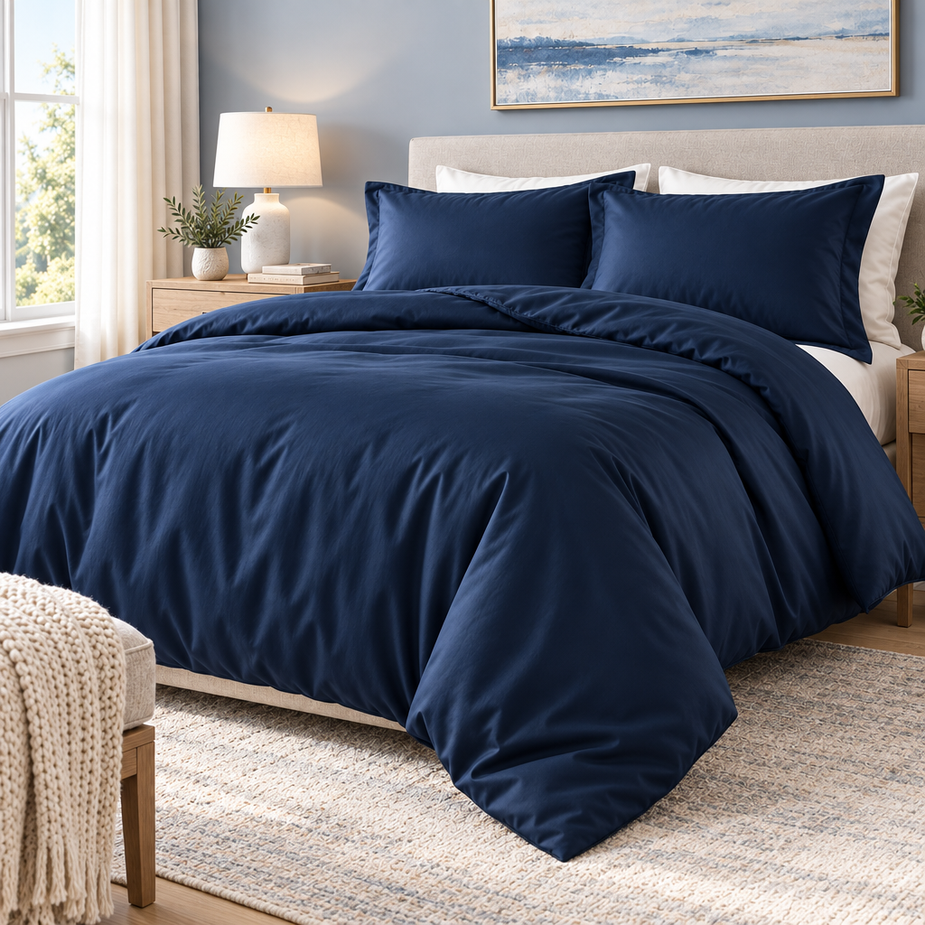 Midnight Navy Duvet Cover Set