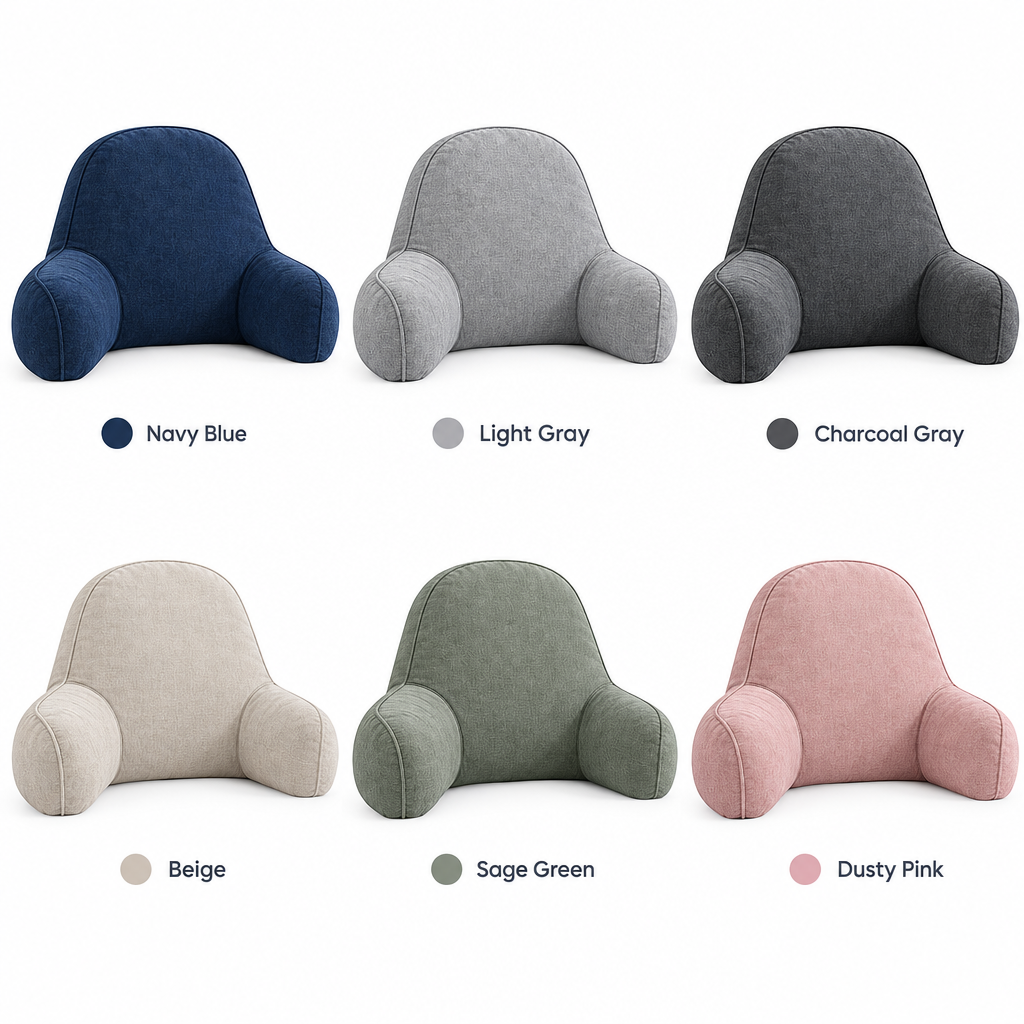 Navy Reading Pillow with Arms